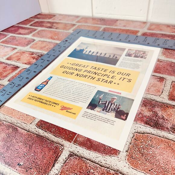 2005 Miller Lite Beer Ad Great Taste Our North Star Y2K Patriotic Wall Ephemera - Picture 5 of 8